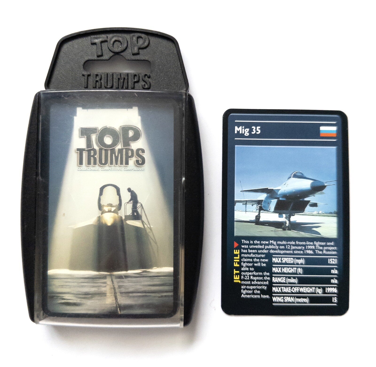 TOP TRUMPS Card Game Military Jets *missing cover*
