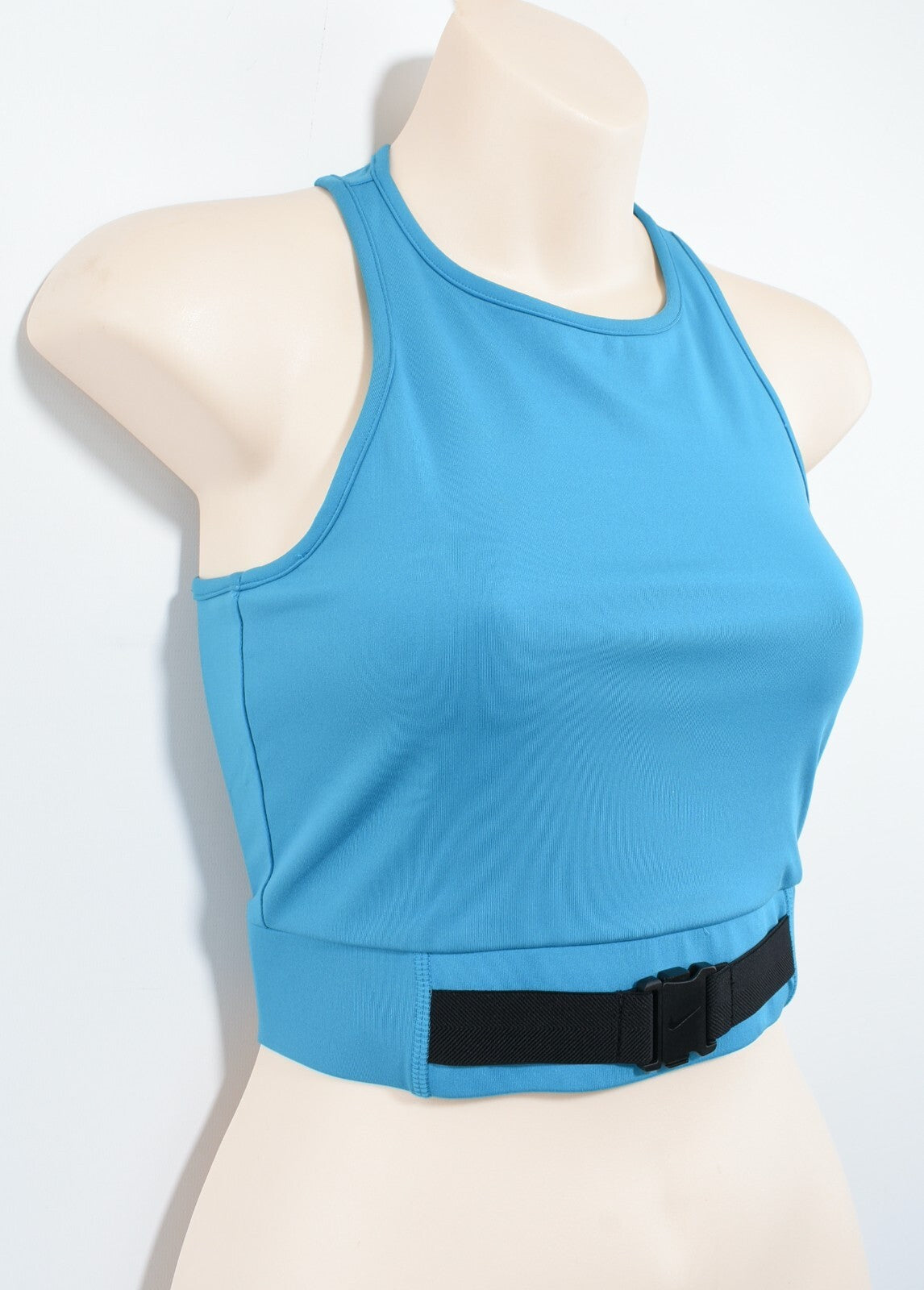 NIKE Dri-Fit Womens Buckle Front Training Crop Tank Top, Teal, size M /UK 12
