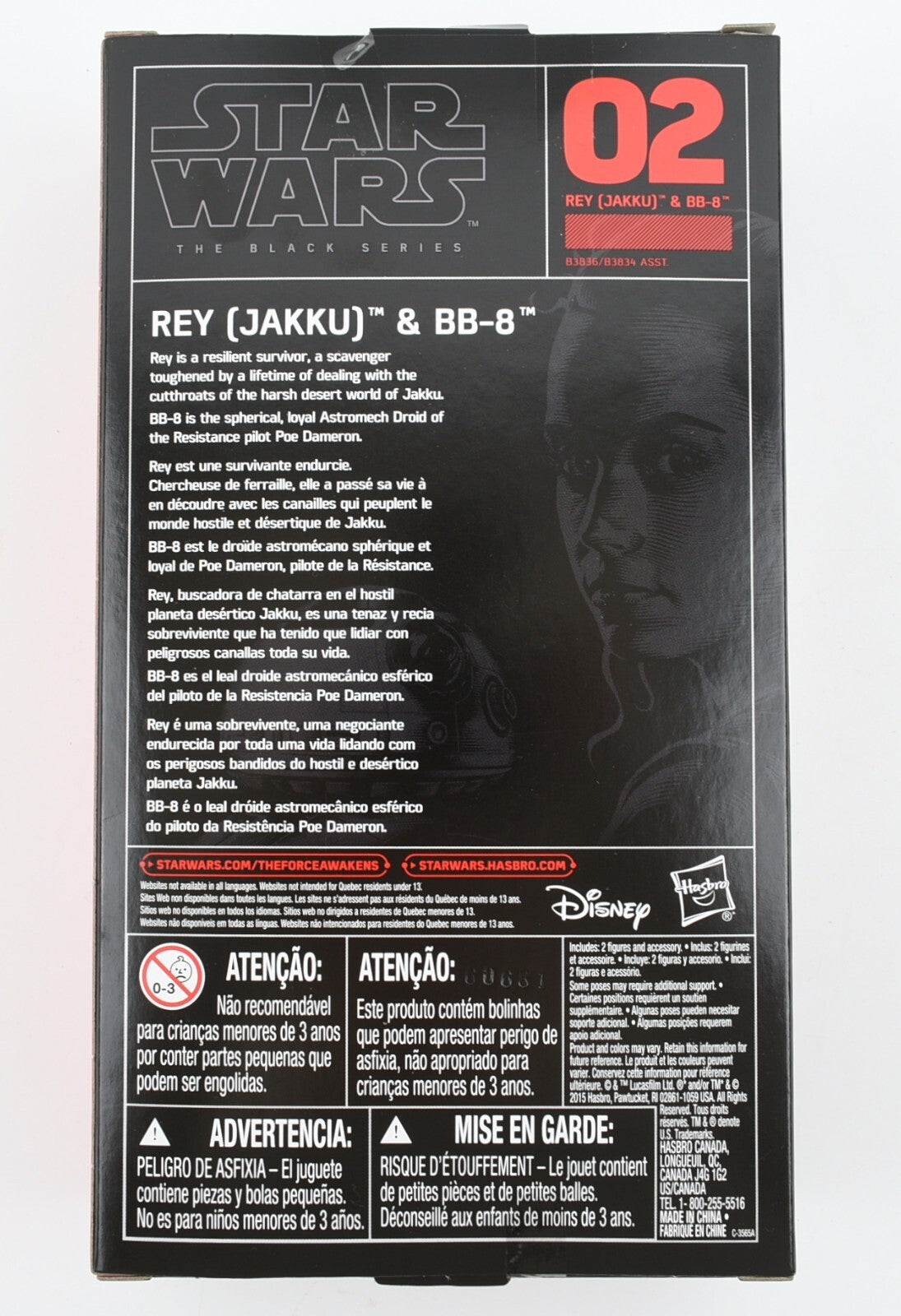 Star Wars The Black Series #02 - Rey (Jakku) & BB-9 Figure, B3836/B3834