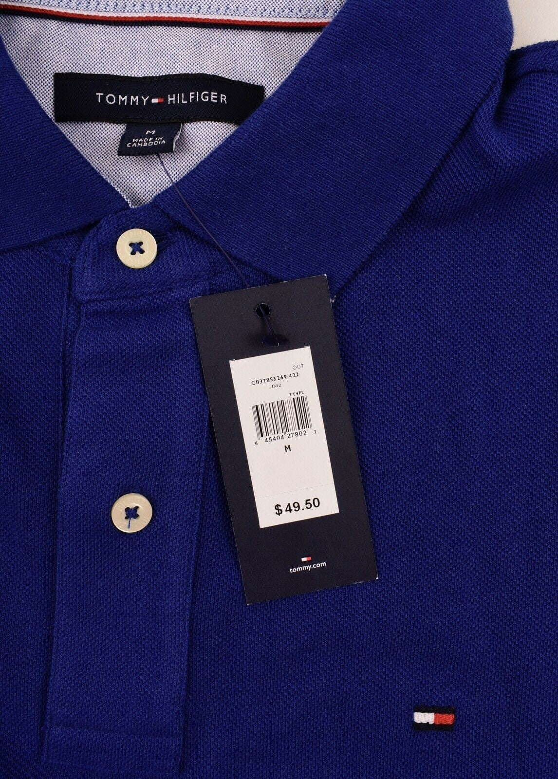 TOMMY HILFIGER Men's Classic Polo Shirt, Royal Blue, size MEDIUM