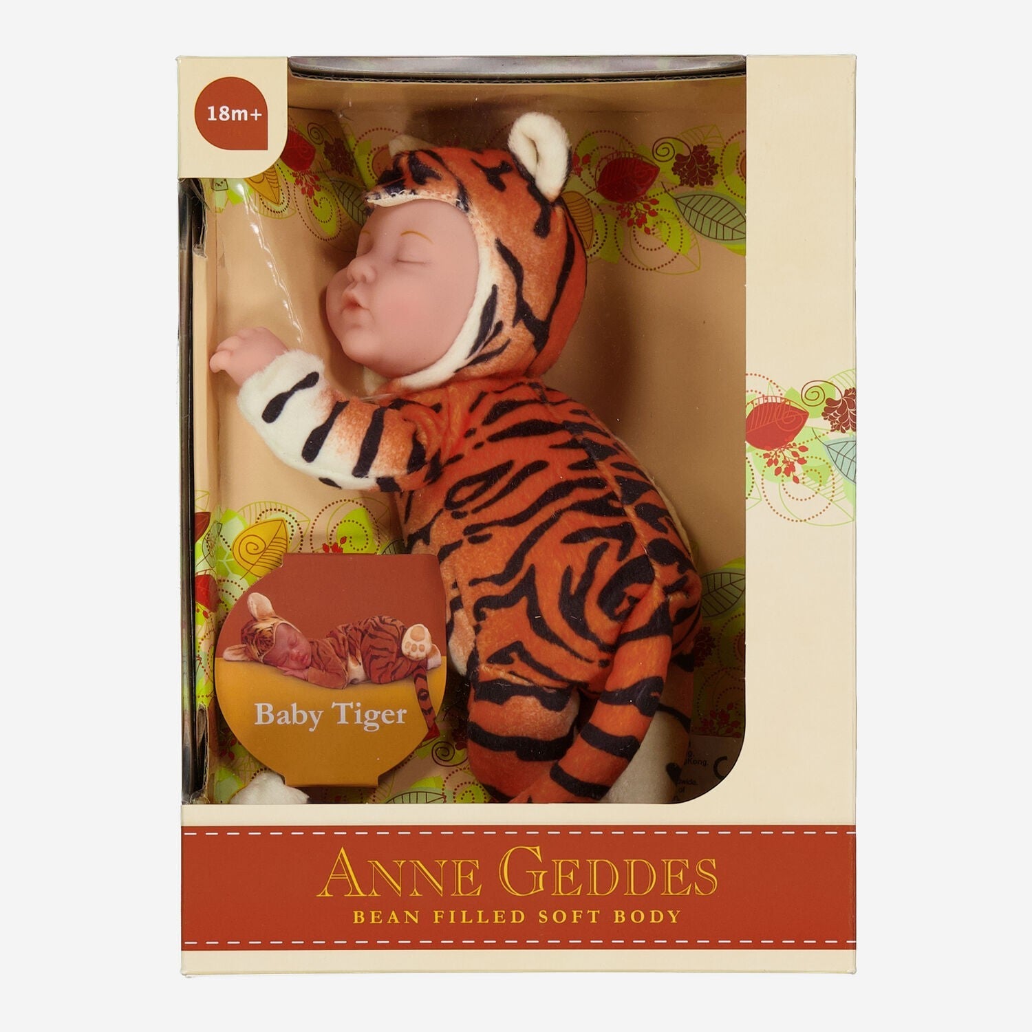 Anne Geddes Tiger Doll 9 inch Soft Bean Filled Body NEW