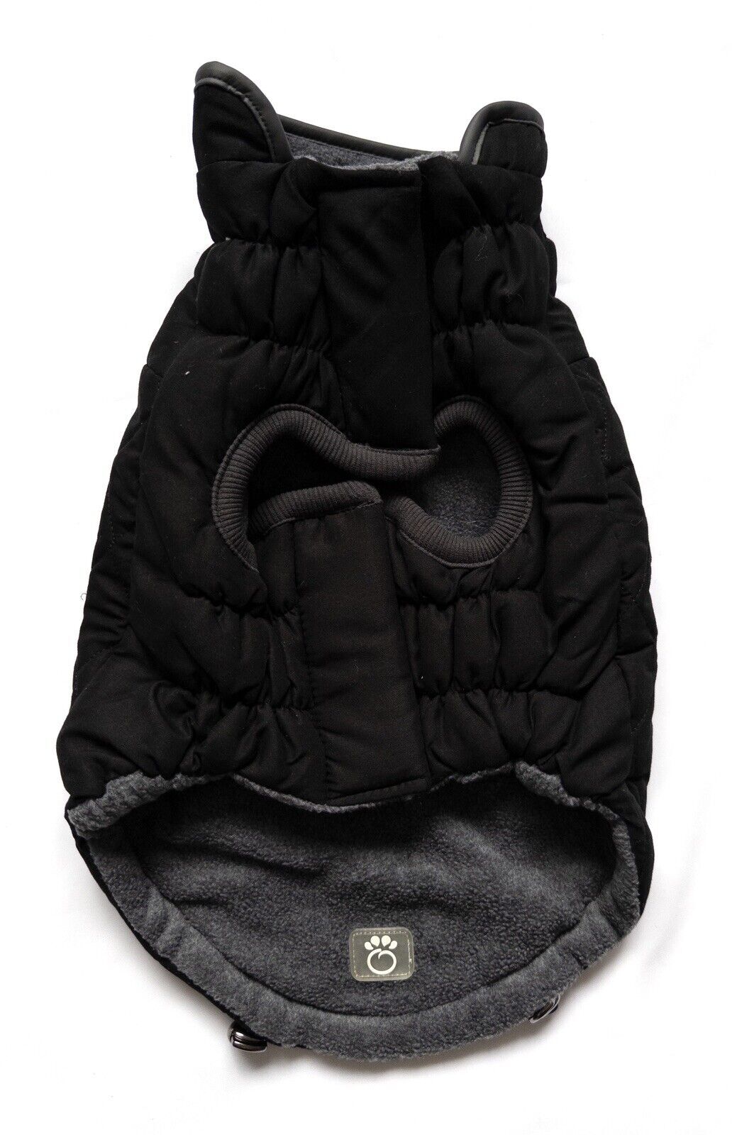 JUST FOR PUPPY Black Elastofit Dog Jacket Size Small 12-14" 31-36cm