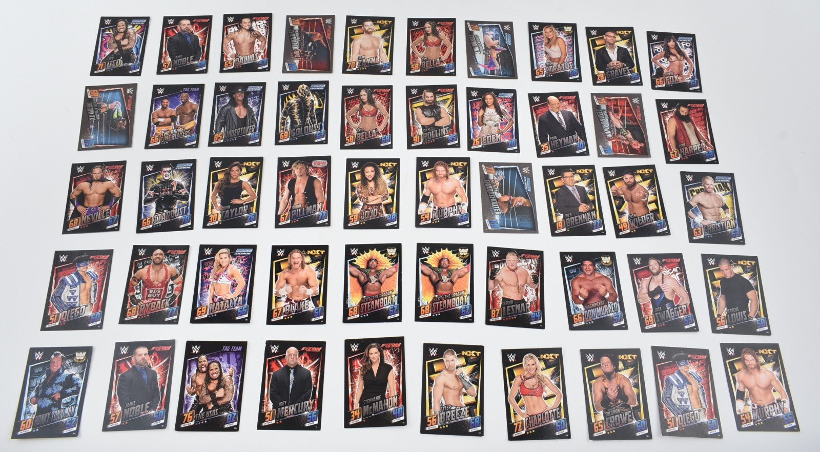 Topps Slam Attax Then Now Forever  - Trading Cards Bundle, Tin + 50 Cards