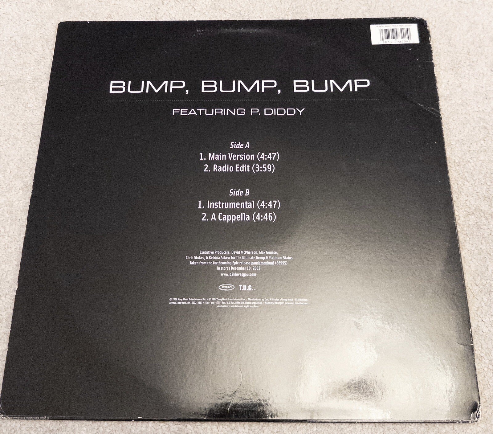 B2K- Bump Bump Bump- Vinyl LP 2002