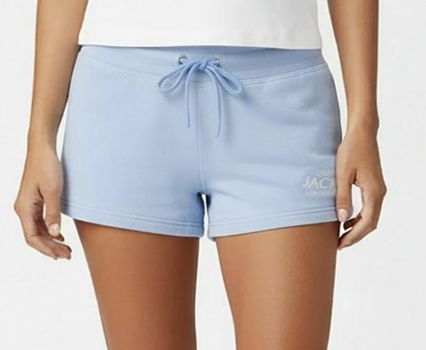 Jack Wills Bea Sweatshorts In Soft Blue. Women's Shorts Size UK16