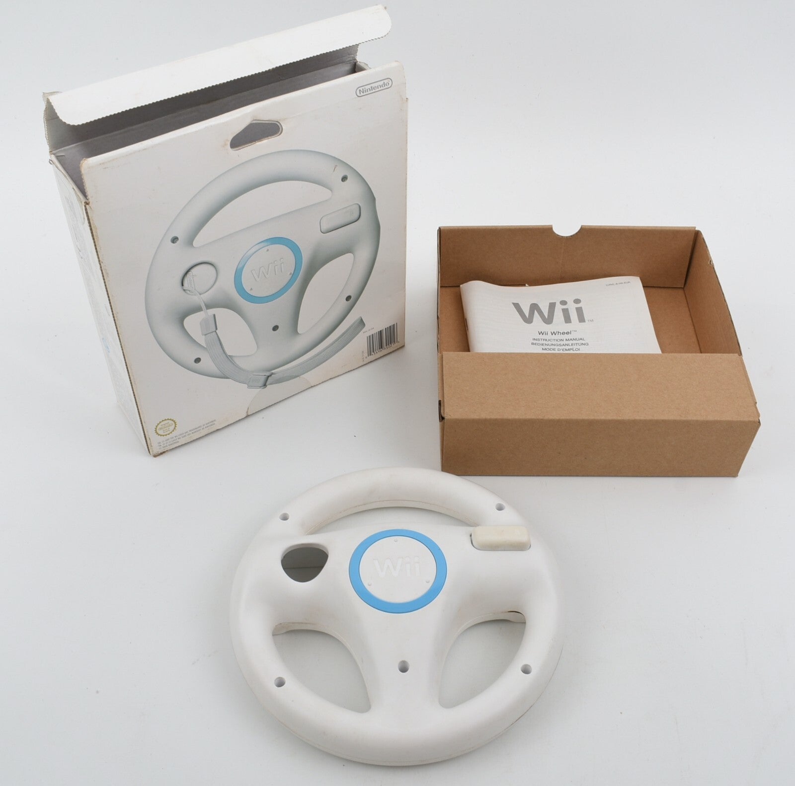 Official Nintendo Wii Racing Steering Wheel, White, Boxed