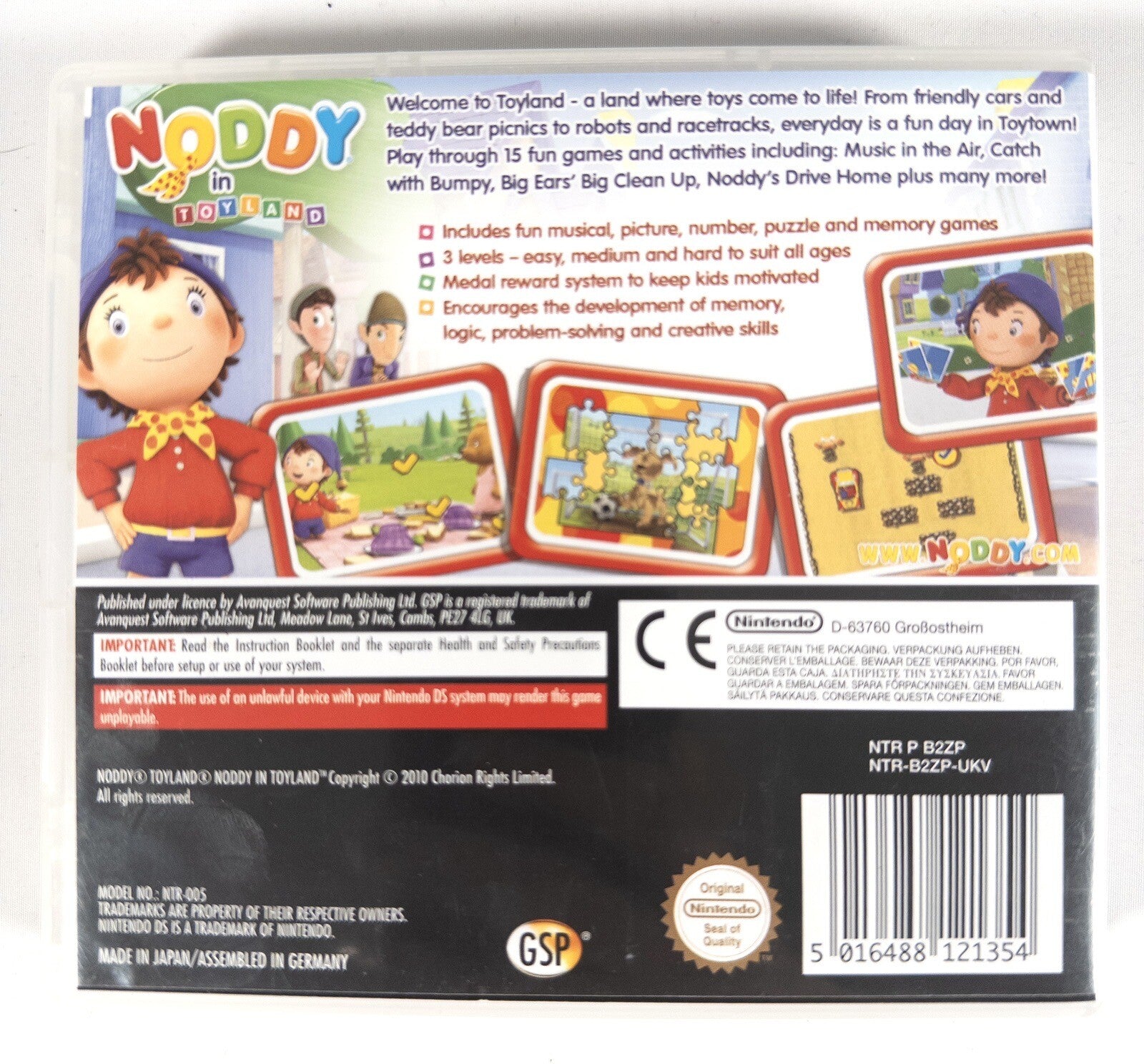 NINTENDO DS- Noddy in Toyland Game