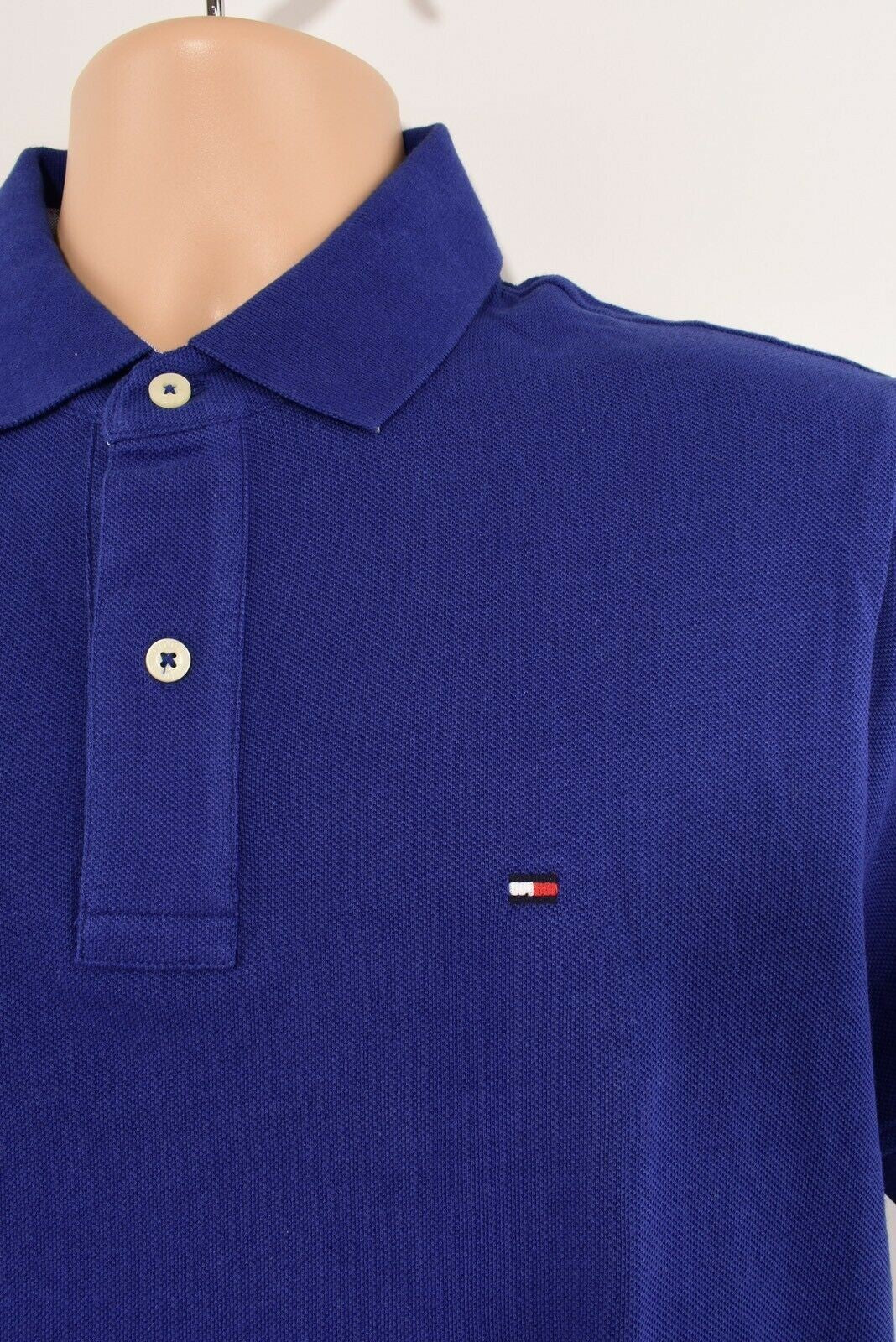 TOMMY HILFIGER Men's Classic Polo Shirt, Royal Blue, size MEDIUM