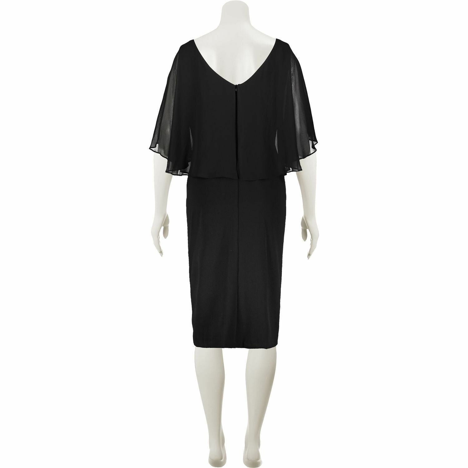 CONNECTED APPAREL Womens Black Blouson Midi Dress, size UK 10