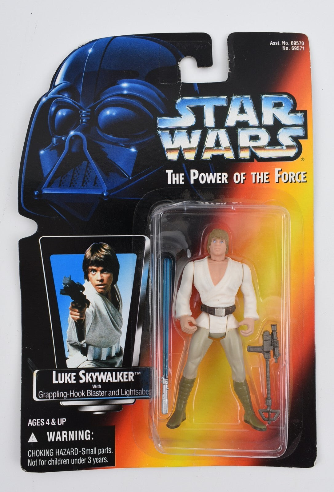 Star Wars The Power of the Force - LUKE SKYWALKER w. Blaster & Saber Figure 1995