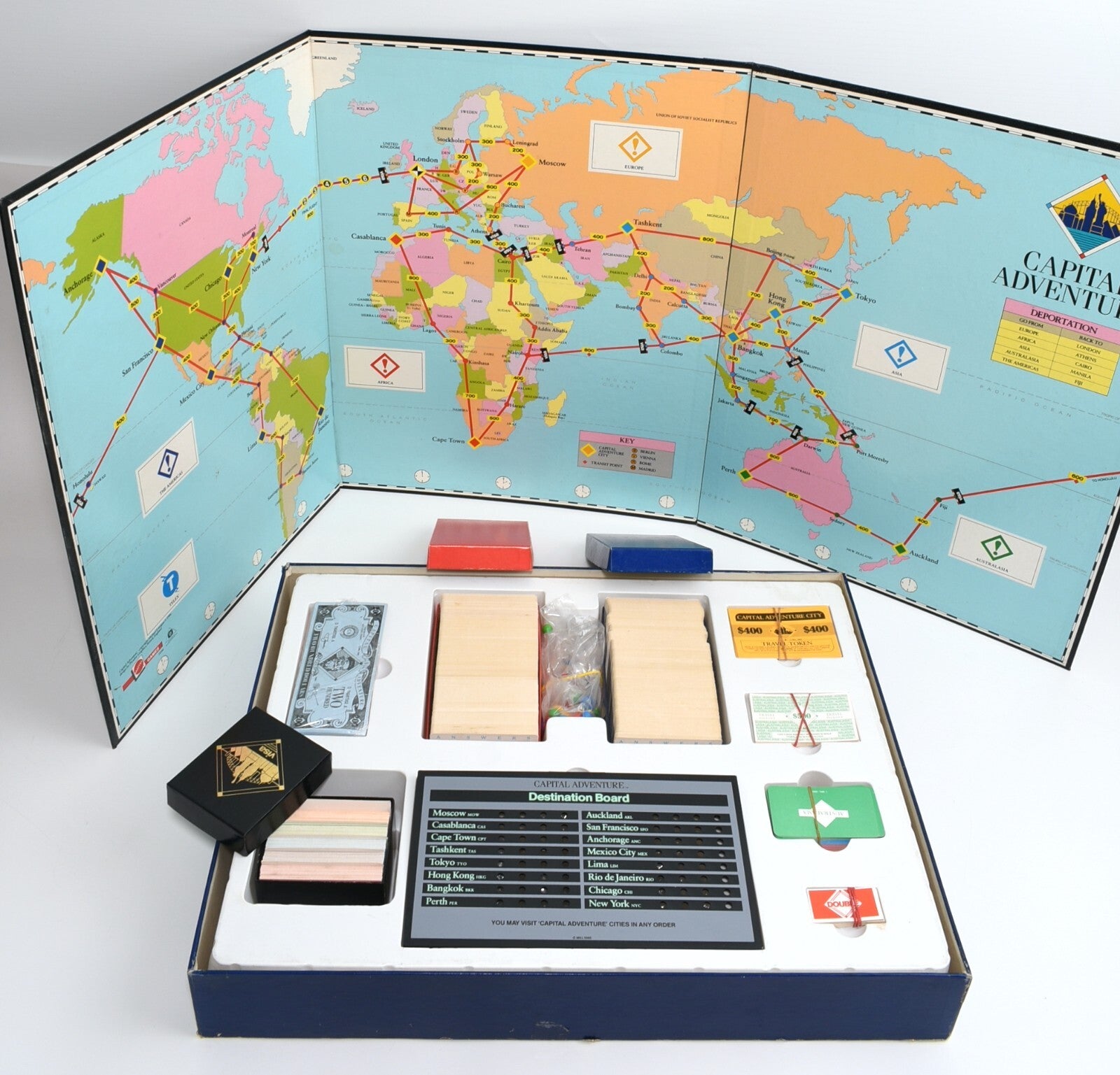 CAPITAL ADVENTURE - Vintage Board Game (1986)