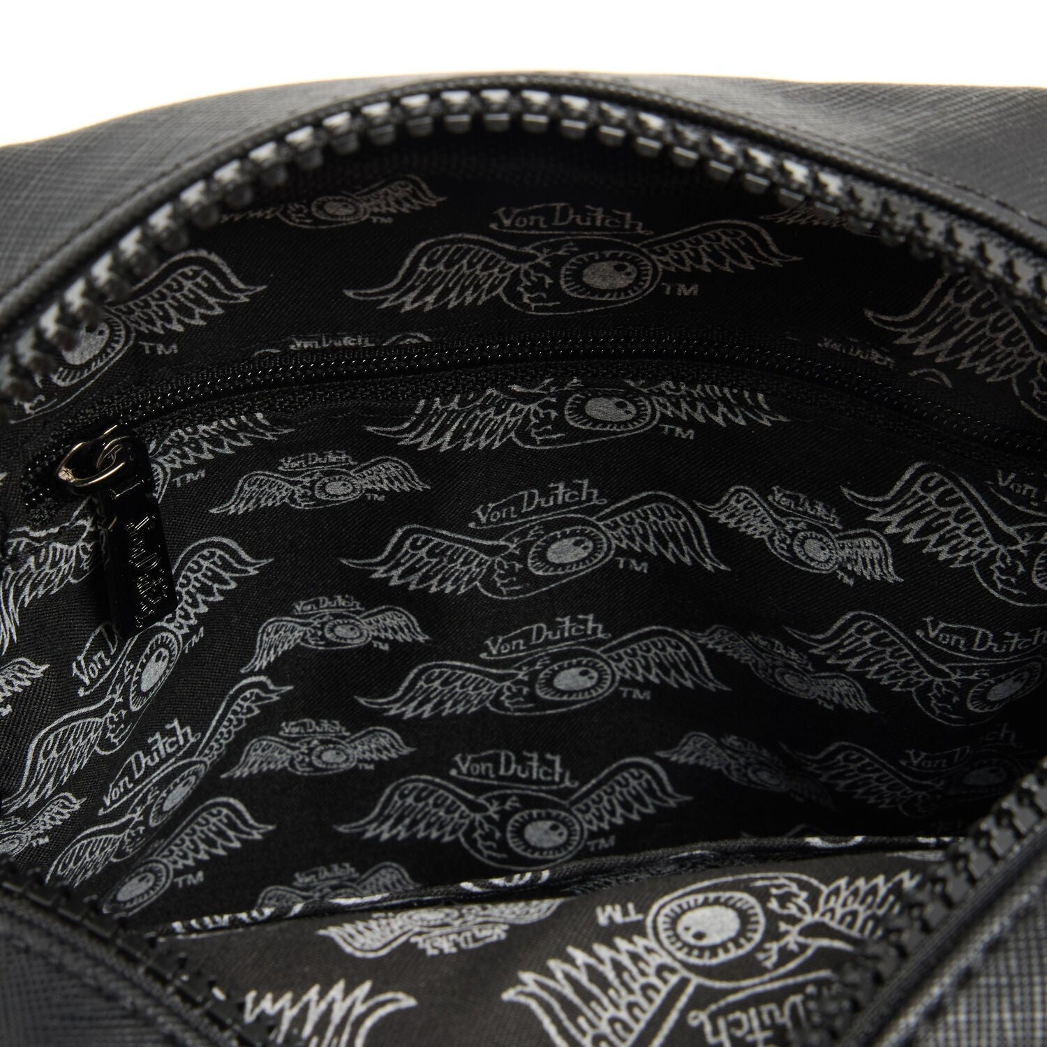 Von Dutch Flying Eye Sling Crossbody Bag Black