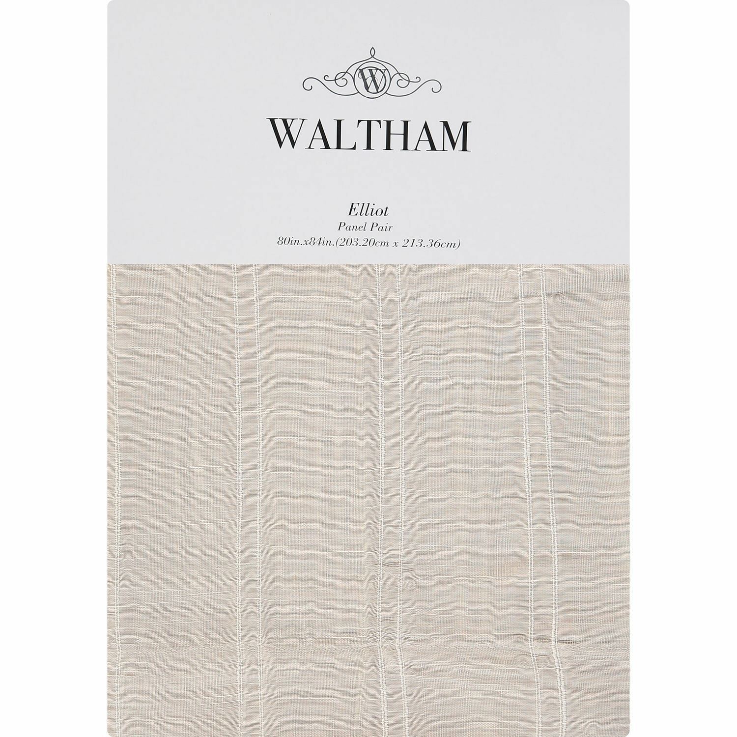 WALTHAM Beige ELLIOT Panel Pair Curtains Width is 203.2cm Length is 213.36cm