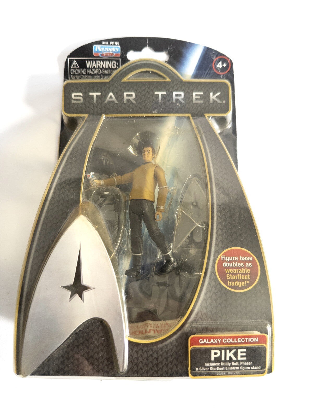 Star Trek Galaxy Collection Pike Figure 4” 2009 *slightly damaged box* RARE