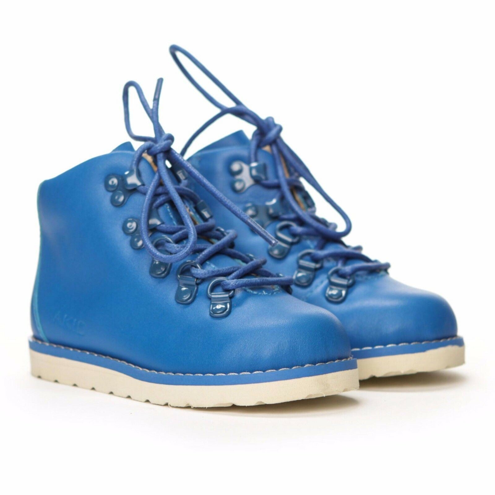 AKID Baby Boys' Jasper Blue Leather Hi Top Boots UK Infant 4