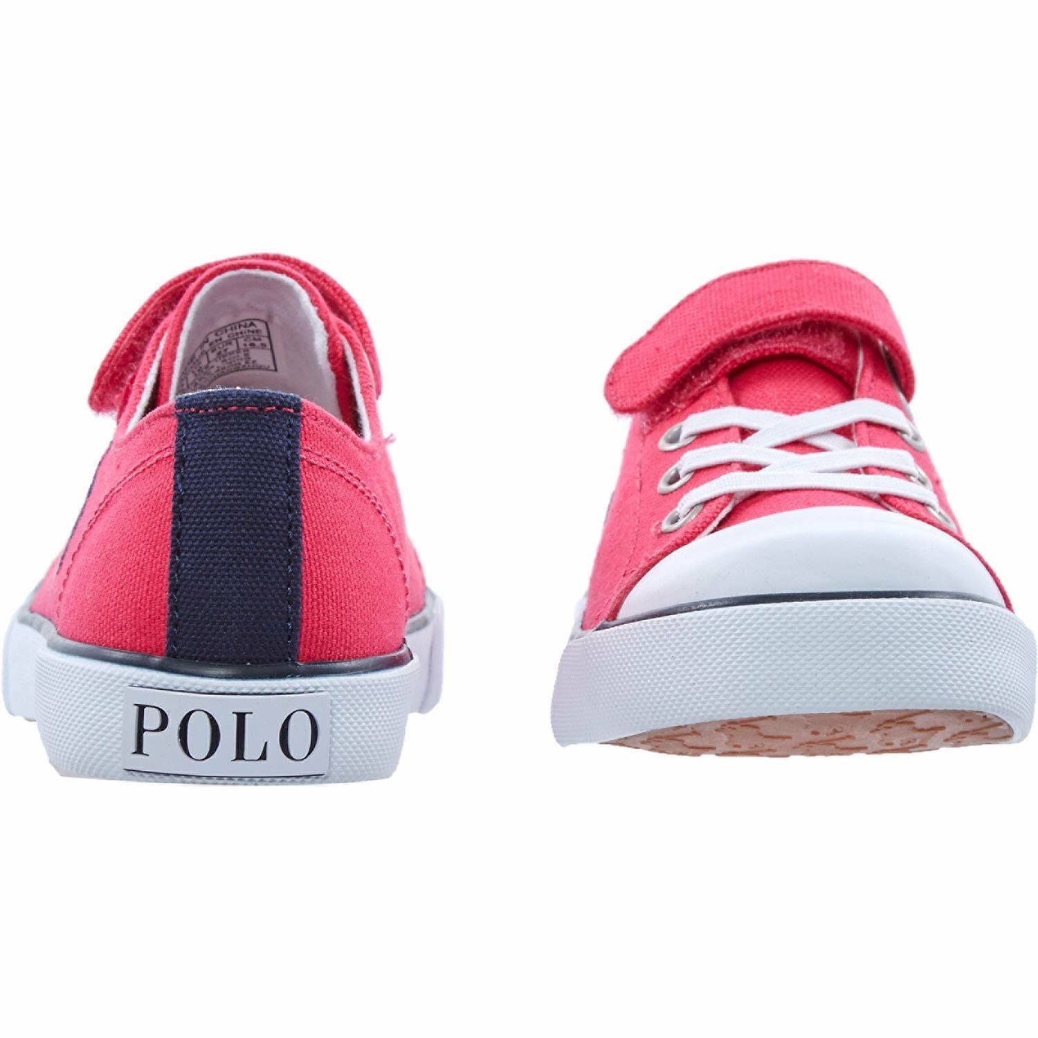 POLO RALPH LAUREN Kids Dark Pink Canvas Shoes Sneakers size 2.5 - New