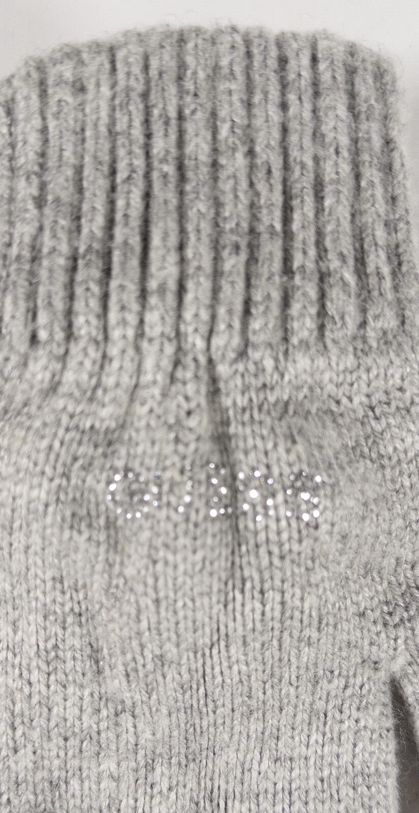 GUESS Women's Cashmere Blend Knitted Gloves, Grey, size M *defects*