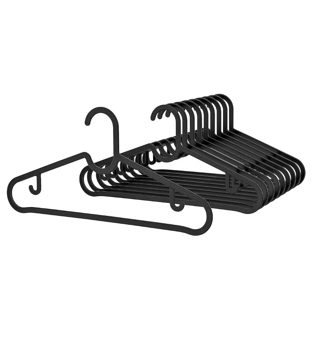 30×IKEA SPRUTTIG Black Hangers - Set of 10, Durable, Premium Quality, 39cm width