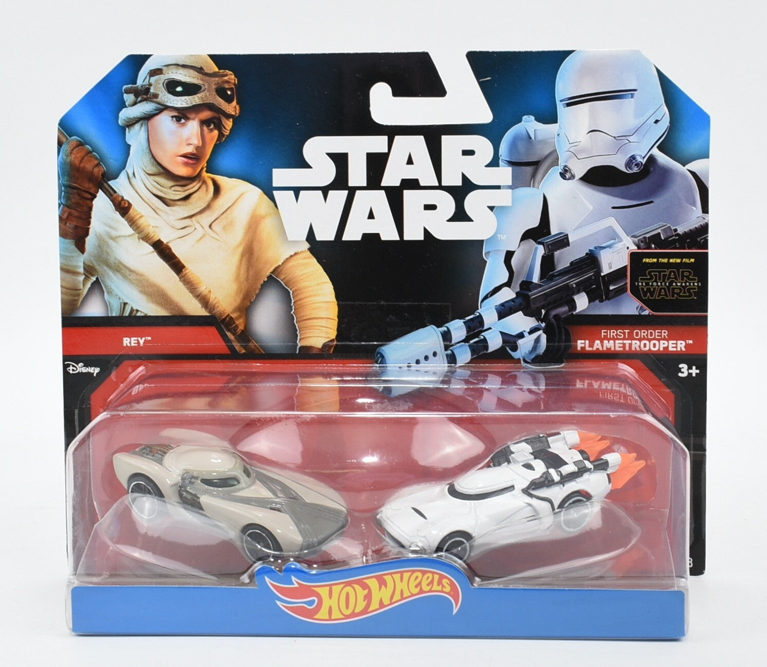 STAR WARS HOT WHEELS - 2pc Die-Cast Vehicle Pack -  Rey & Flametrooper