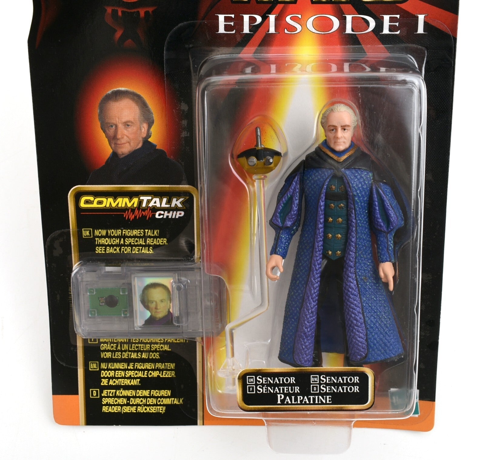 Star Wars: Episode I. ~ SENATOR PALPATINE (includes CommTalk chip), Hasbro 1999