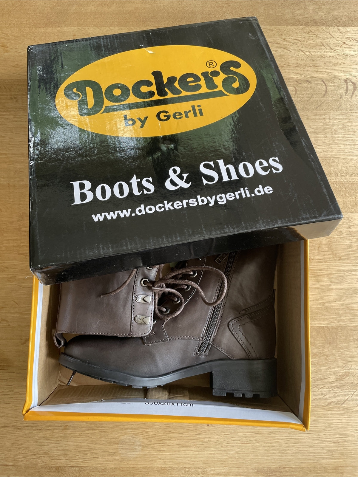 DOCKERS by Gerli - Women's Brown Genuine Leather Ankle Boots - size UK 5