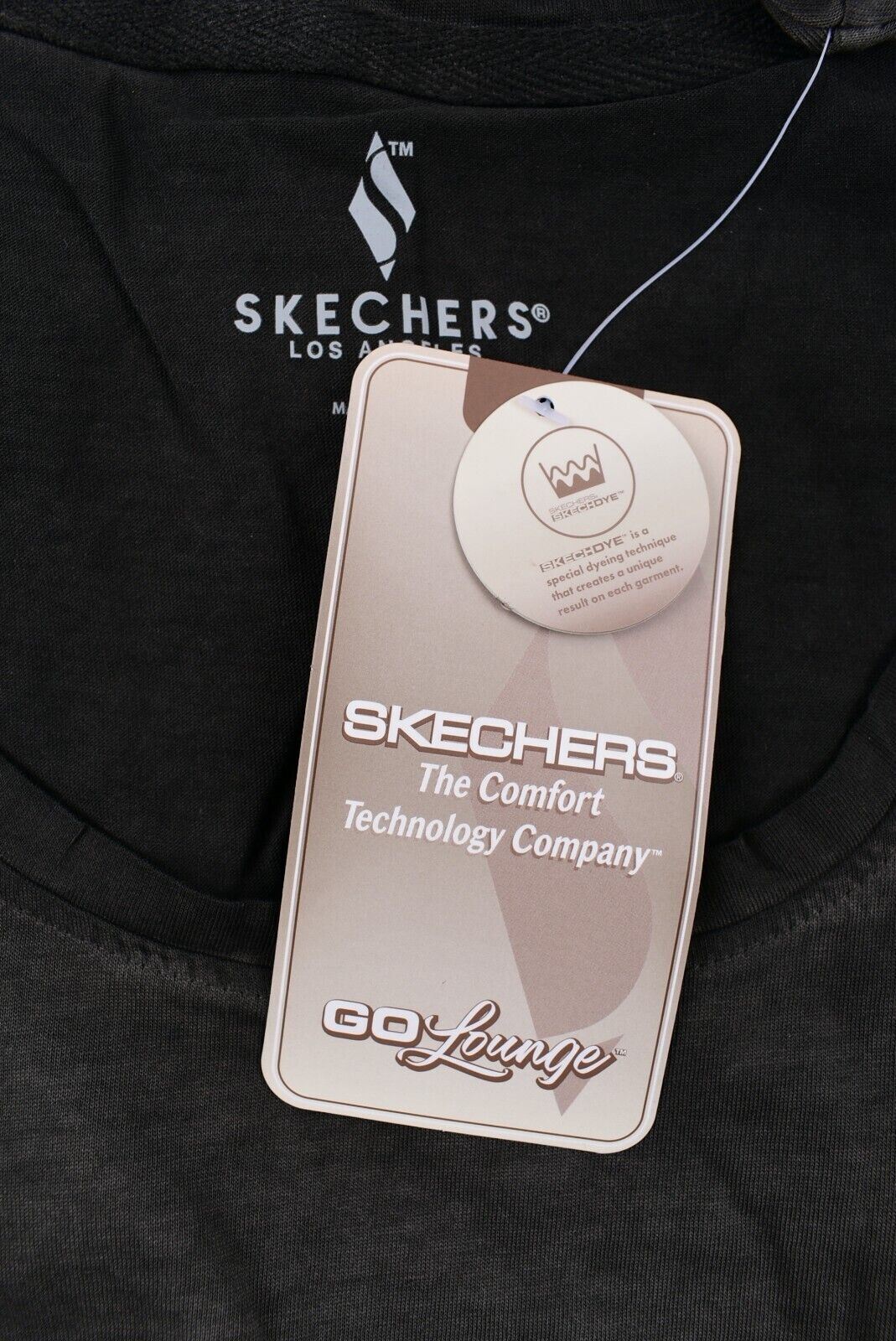 SKECHERS Women's Tunic Tee, T-shirt, Washed Black, size XS