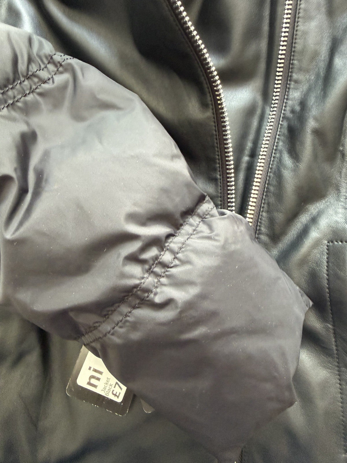 Womens Emporio Armani Leather Biker Jacket Size 8 Small