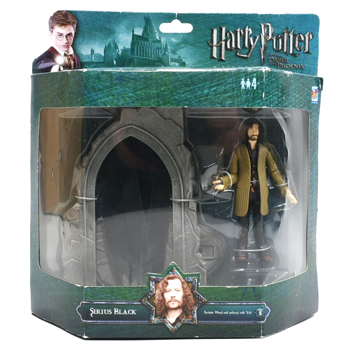 HARRY POTTER and the Order of the Phoenix - SIRIUS BLACK figure, Wand & Archway