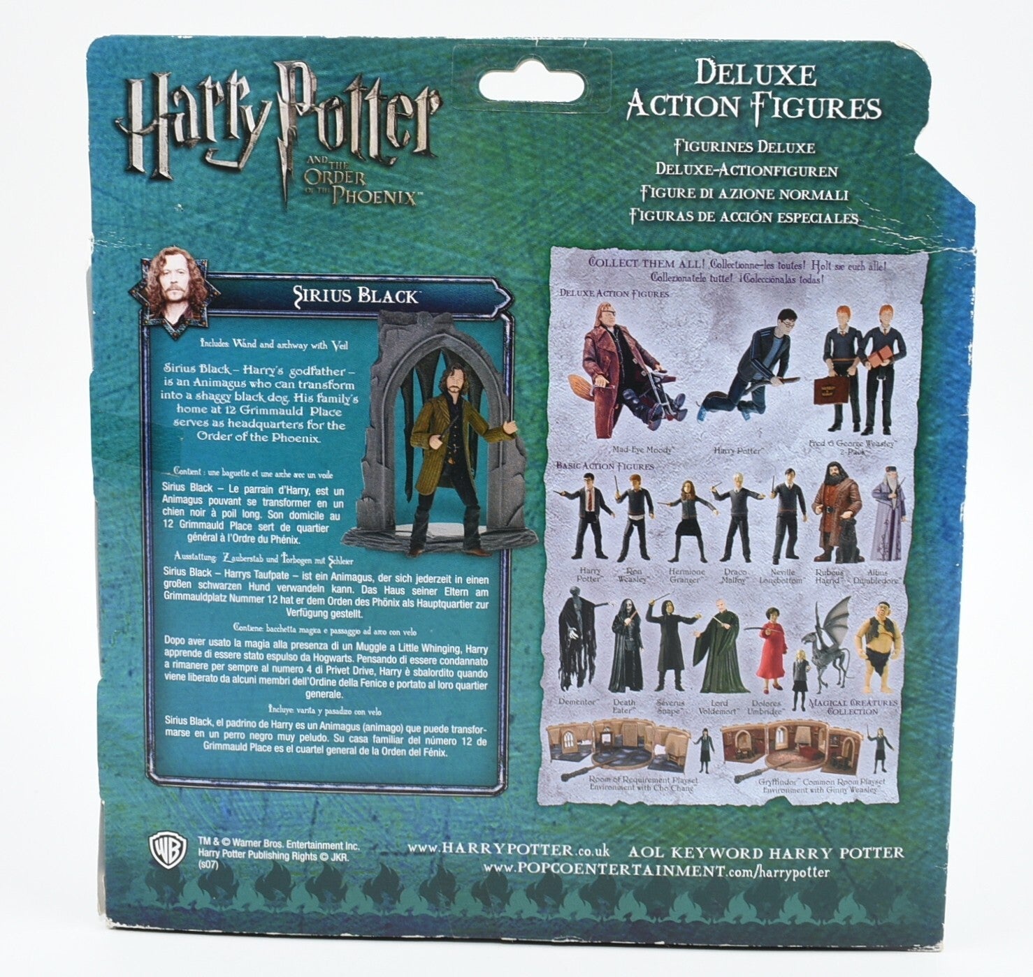 HARRY POTTER and the Order of the Phoenix - SIRIUS BLACK figure, Wand & Archway