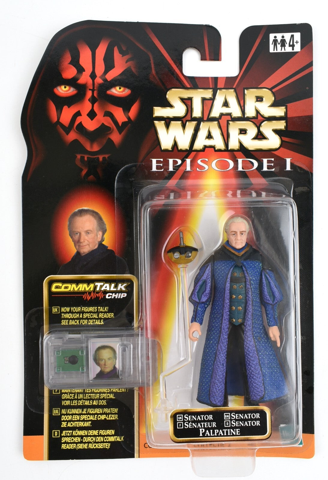 Star Wars: Episode I. ~ SENATOR PALPATINE (includes CommTalk chip), Hasbro 1999