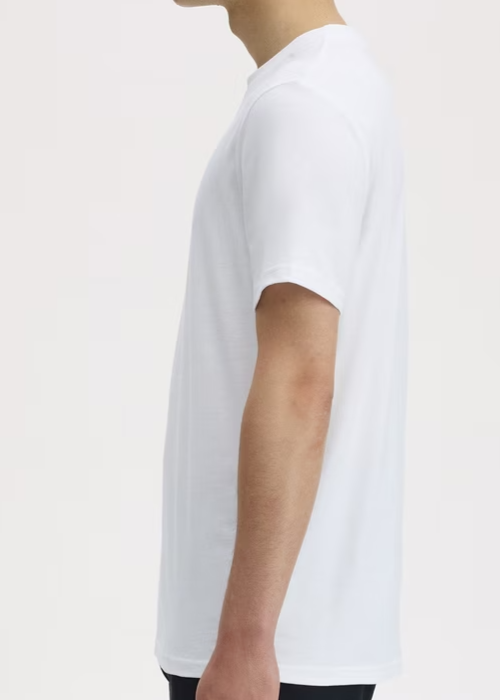 Mens Fred Perry Embroidered Logo White T Shirt Size Small