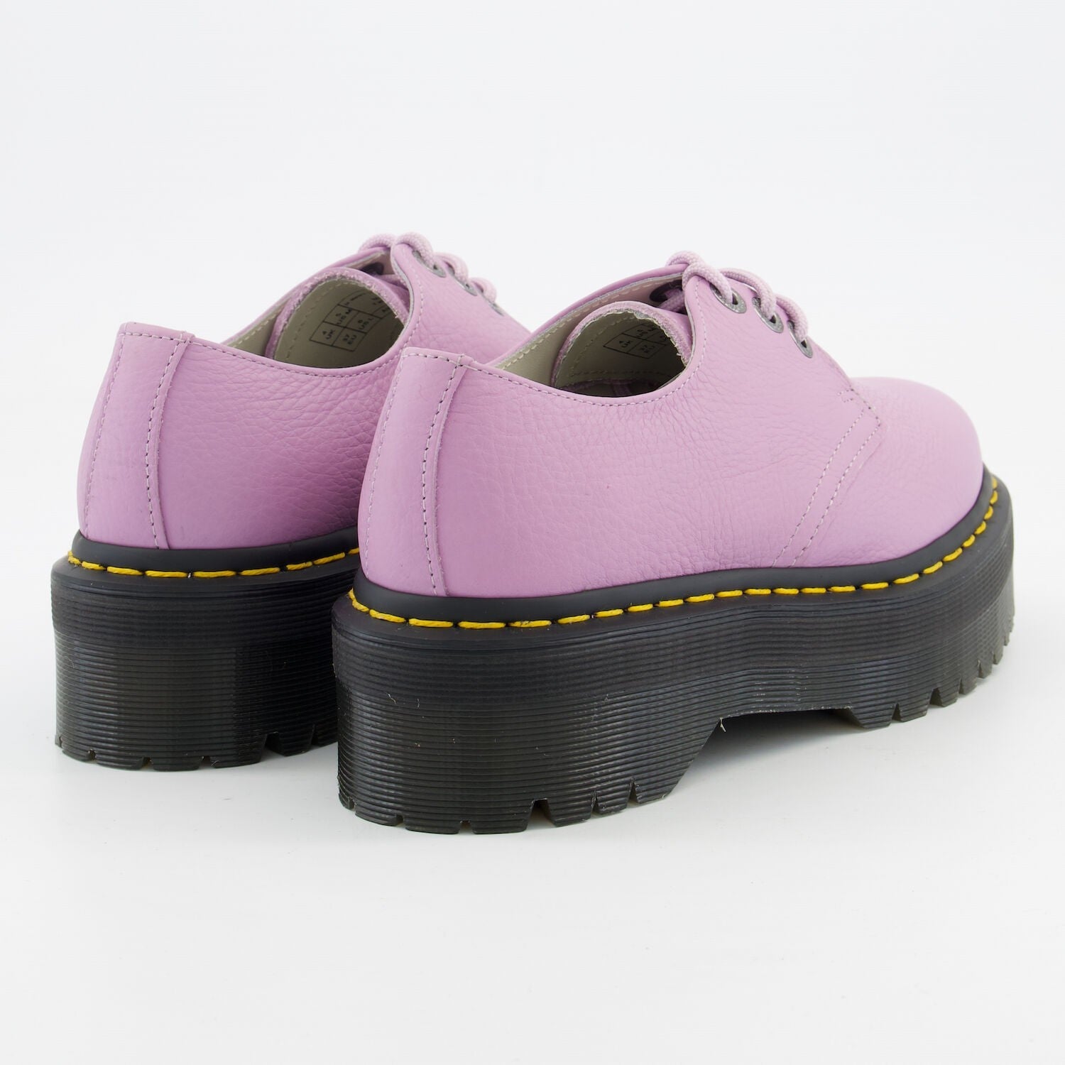 Dr Martens 1461 Quad Chunky Purple Lilac Leather Platform Shoes Size Uk 4 NEW