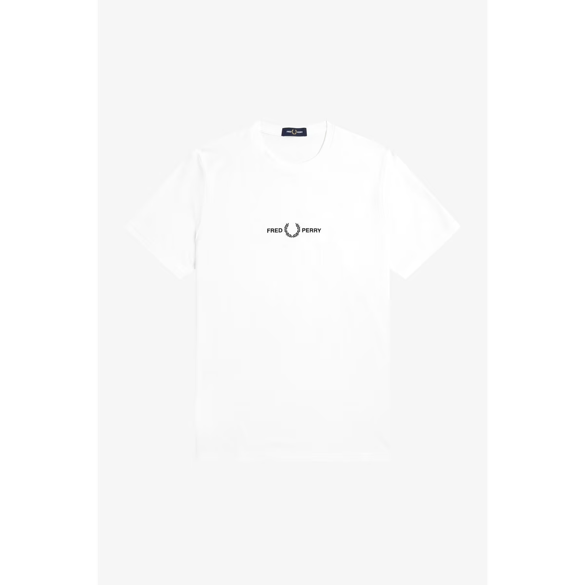 Mens Fred Perry Embroidered Logo White T Shirt Size Small