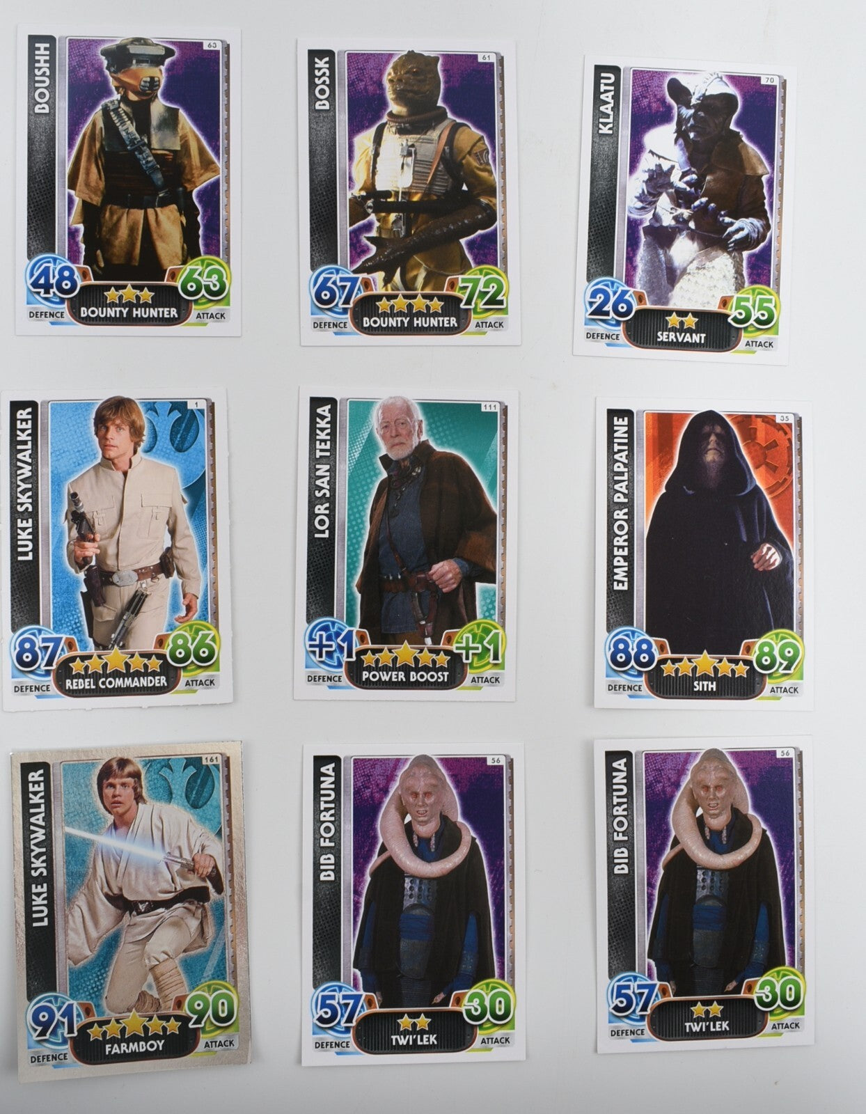 Topps Star Wars Force Attax Universe - Trading Cards Bundle, Lot of 72 Cards