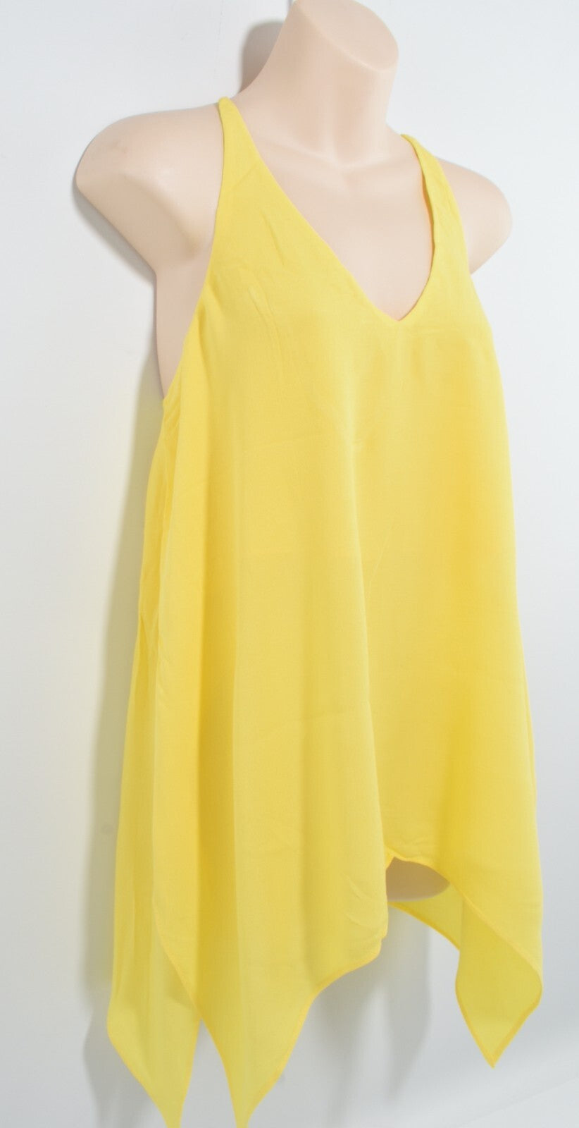 RIVER ISLAND 'Carmen' Womens Sleeveless Top, Yellow, size UK 8