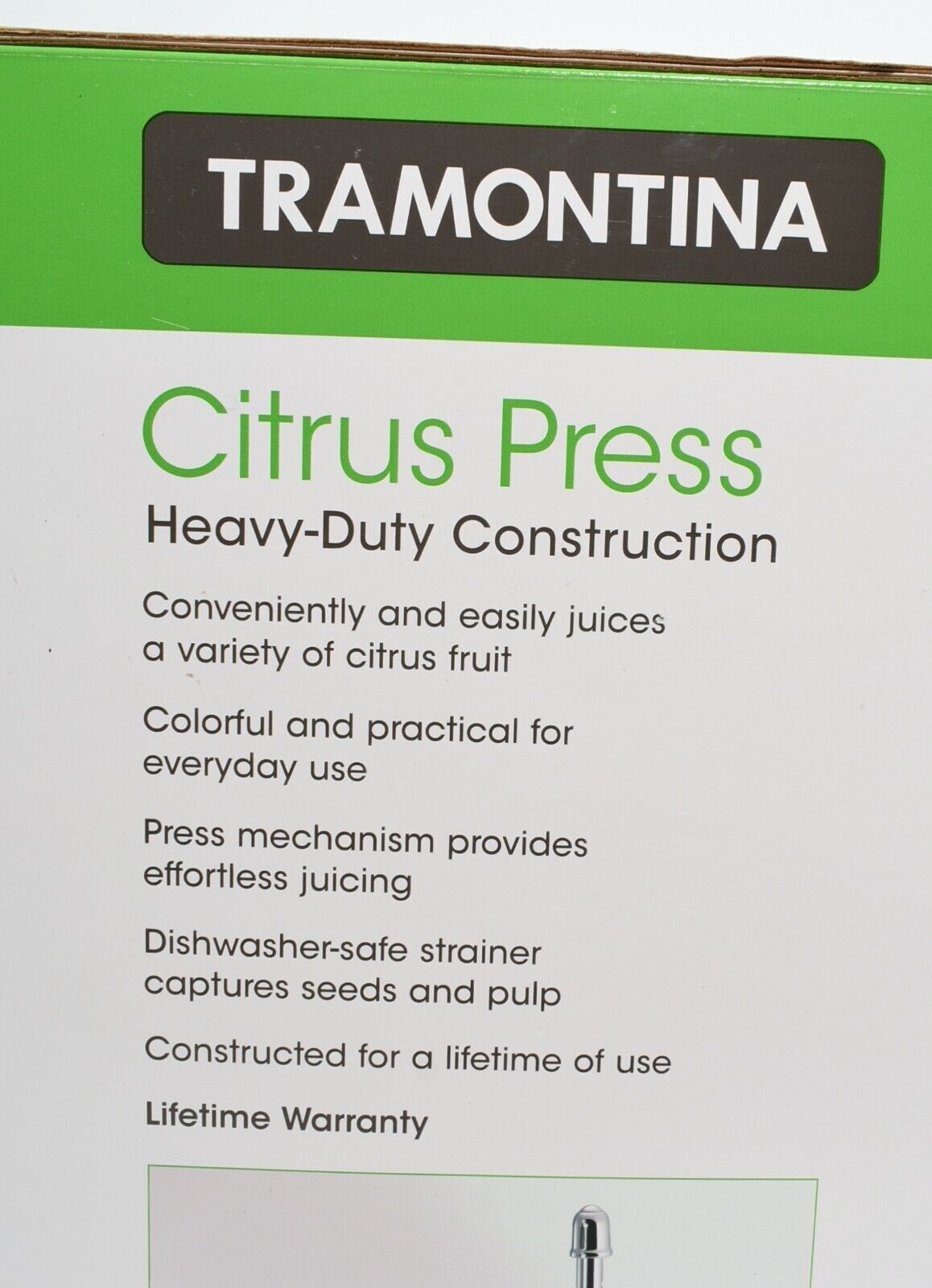 TRAMONTINA Heavy Duty Construction Manual Citrus Press, Green