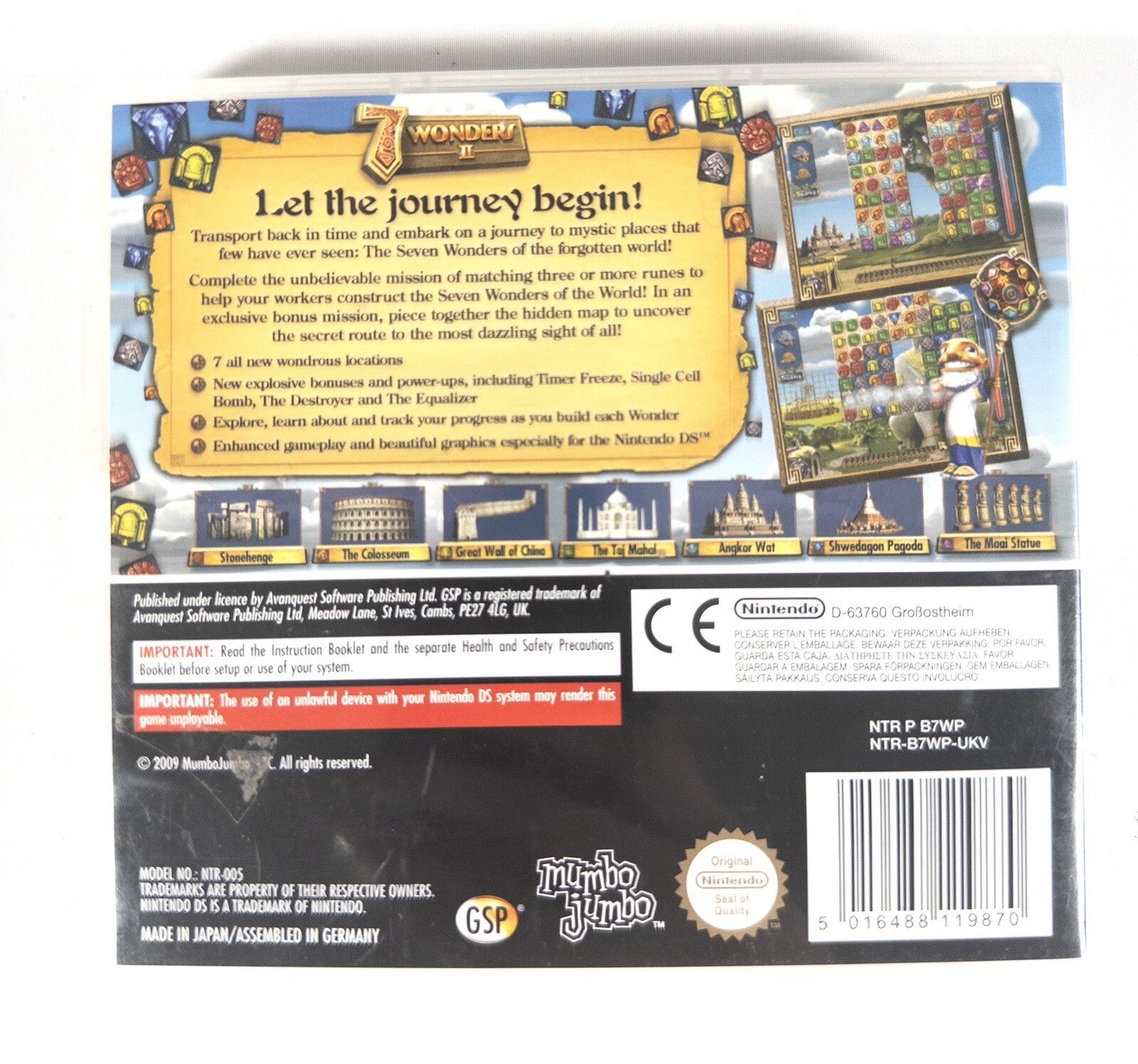NINTENDO DS- 7 Wonders 2 Game