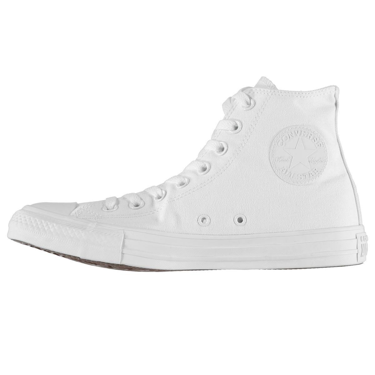 Mens Converse AS Mono White Canvas High Tops Size UK9.5