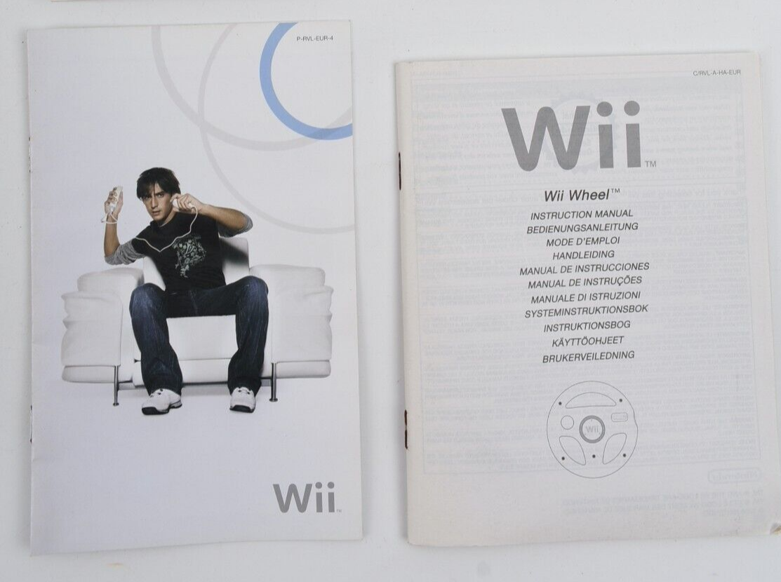 Nintendo Wii Manual Bundle - for Console / WiiFit / Balance Board / Wheel