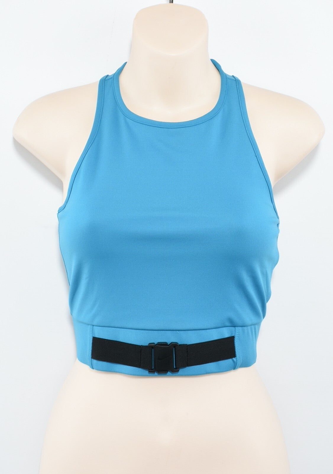 NIKE Dri-Fit Womens Buckle Front Training Crop Tank Top, Teal, size M /UK 12