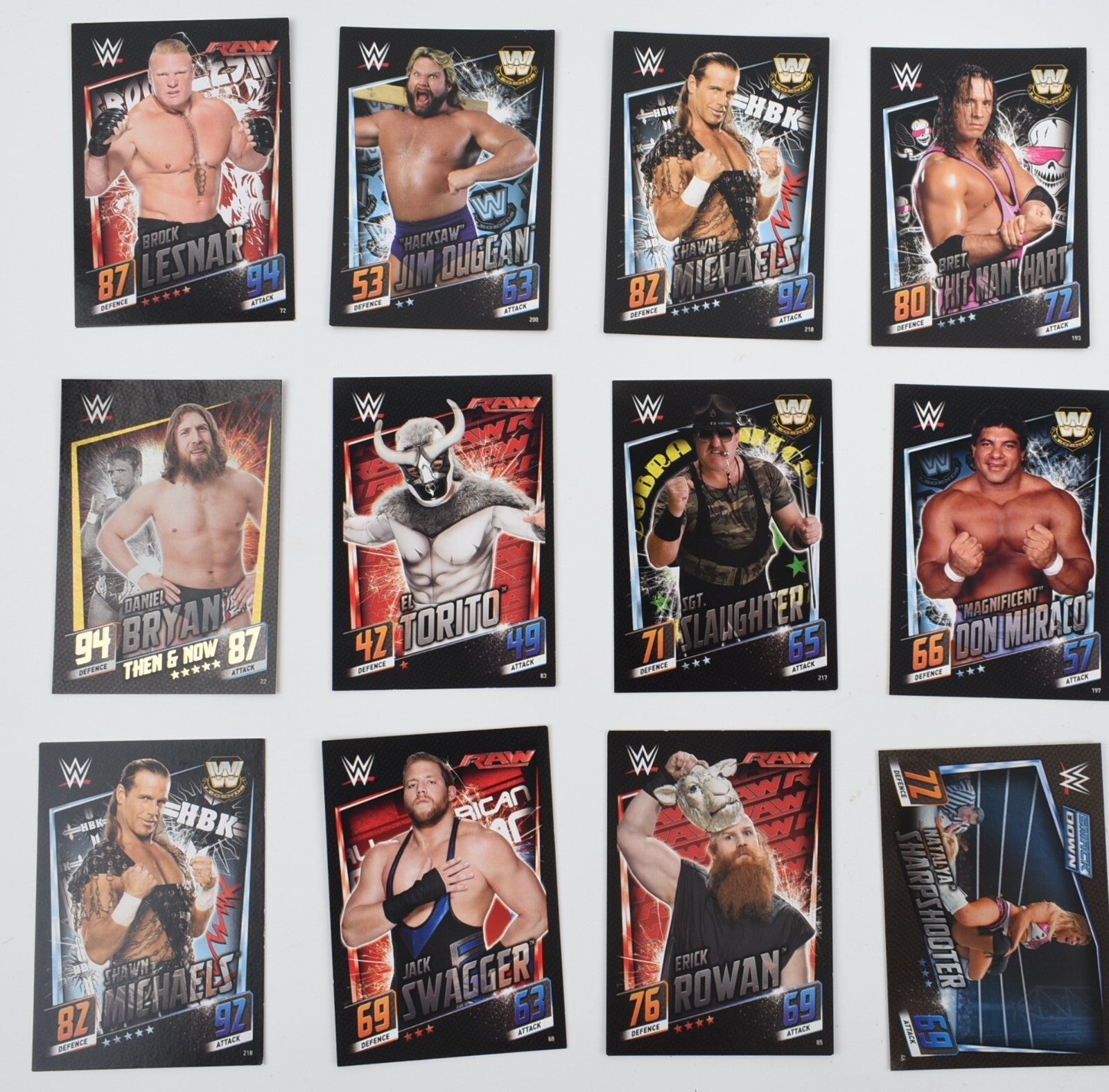 Topps Slam Attax Then Now Forever  ~ Trading Cards Bundle, Tin + 50 Cards