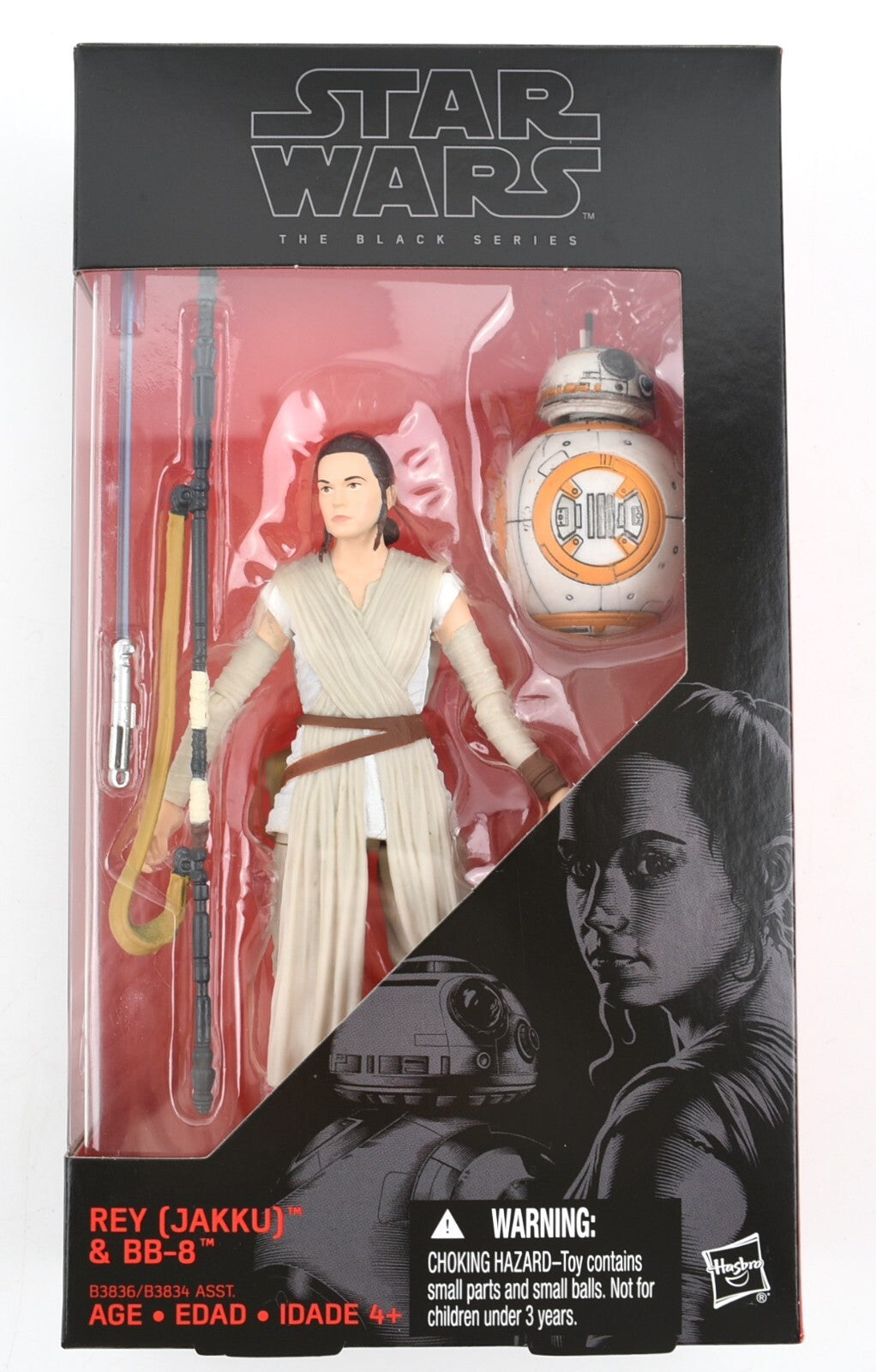 Star Wars The Black Series #02 - Rey (Jakku) & BB-9 Figure, B3836/B3834