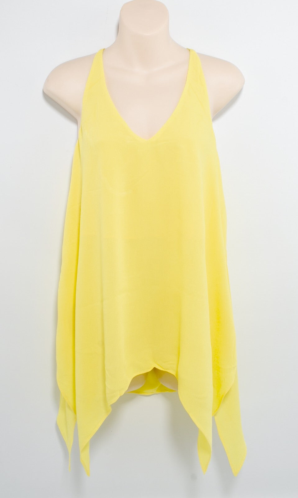 RIVER ISLAND 'Carmen' Womens Sleeveless Top, Yellow, size UK 8