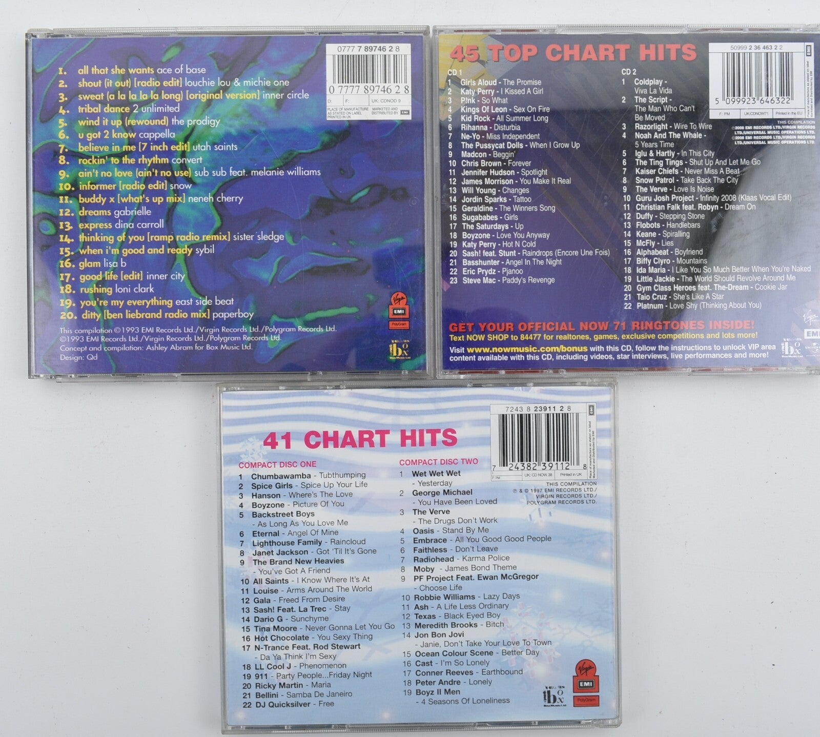 NOW THAT'S WHAT I CALL MUSIC - 7x CD Bundle - 35, 36, 38, 44, 58, 71 & Dance