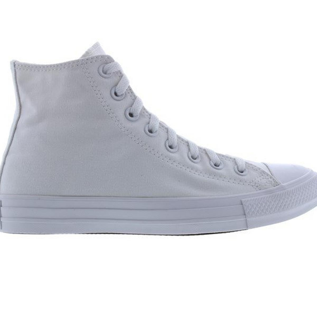 Mens Converse AS Mono White Canvas High Tops Size UK9.5