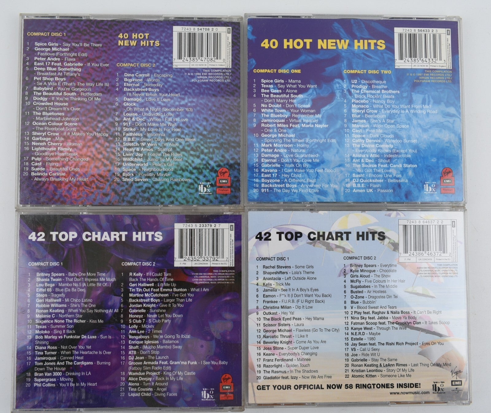 NOW THAT'S WHAT I CALL MUSIC - 7x CD Bundle - 35, 36, 38, 44, 58, 71 & Dance