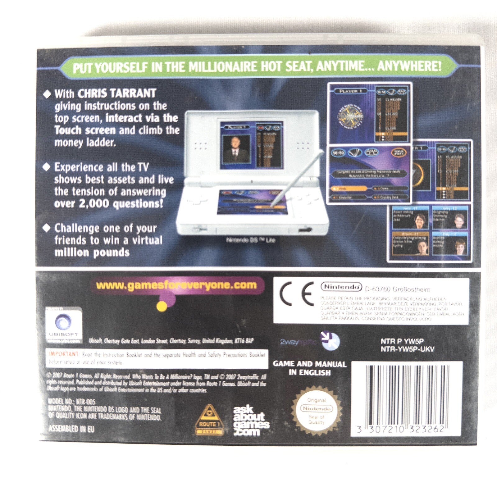 NINTENDO DS- 1st Edition- Who wants to be a millionaire Game