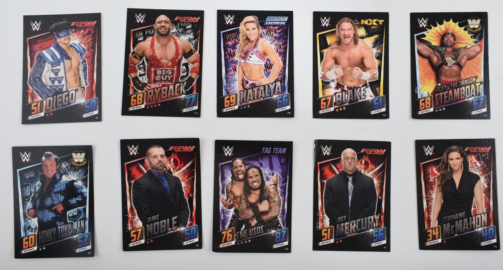 Topps Slam Attax Then Now Forever  - Trading Cards Bundle, Tin + 50 Cards