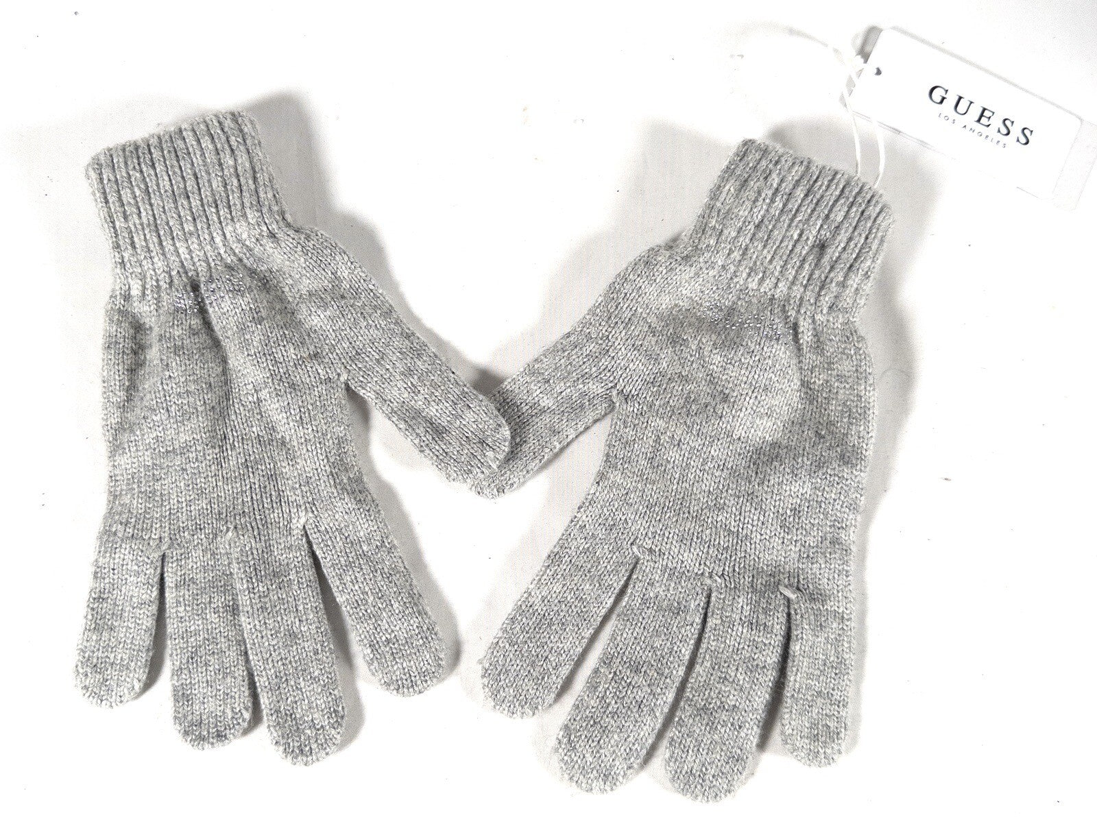 GUESS Women's Cashmere Blend Knitted Gloves, Grey, size M *defects*