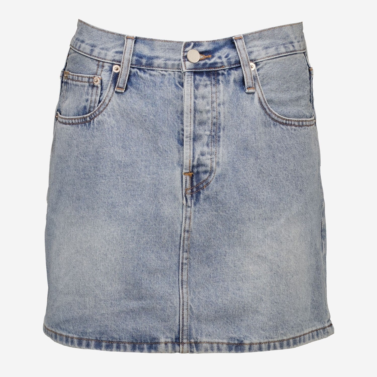 Womens Aexae Light Blue Denim Mini Skirt  Size UK 10  W28 RRP £140